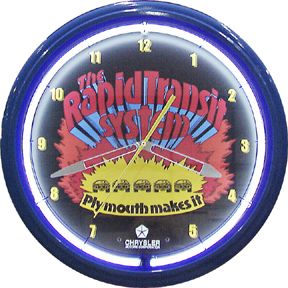 Rapid Transit 20 Inch Neon Clock