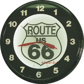 Route 66 20 Inch Neon Clock