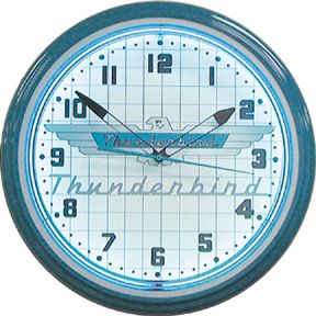 Thunderbird 20 Inch Neon Clock