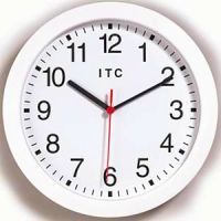 Basic White Industrial Time Wall Clock