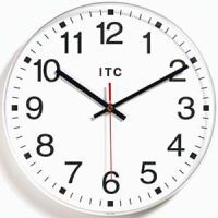 Basic White Industrial Time Wall Clock