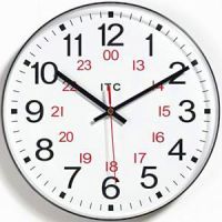 12/24 Hour Industrial Time Wall Clock