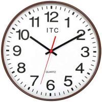 Flush Mount Brown Industrial Time Wall Clock