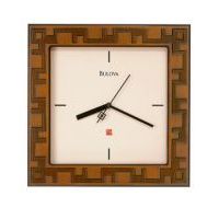 Bulova Frank Lloyd Wright Collection Four Square Wall Clock
