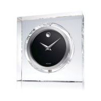 Movado Clear Crystal Mantle Clock