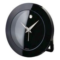 Movado Black Standing Museum Dial Clock