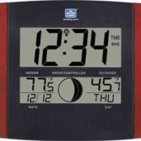 LaCrosse Technology Atomic Digital Wall Clock with Moon & IN/OUT Temp