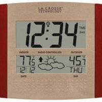 LaCrosse Technology Atomic Digital Wall Clock with Forecast & Weather