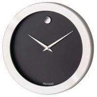 Movado  Silvertone Wall Clock W/Museum Dial