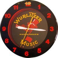 Wurlitzer 20 Inch Neon Clock