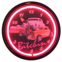 Bitchin' 3 Cars 20 Inch Neon Clock