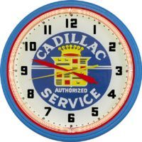 Cadillac Service 20 Inch Neon Clock