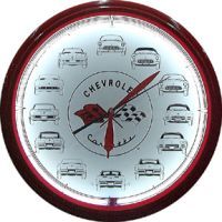 Corvette Cars 20 Inch Neon Clock