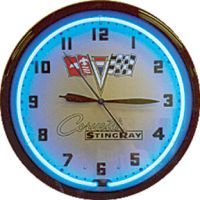 Corvette Stingray 20 Inch Neon Clock