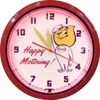 Esso Happy Motoring 20 Inch Neon Clock