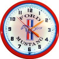 Ford Mustang 20 Inch Neon Clock