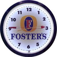 Fosters 20 Inch Neon Clock