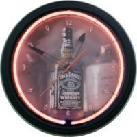 Jack Daniels Bottle 20 Inch Neon Clock