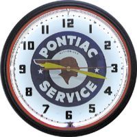 Pontiac 20 Inch Neon Clock