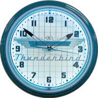 Thunderbird 20 Inch Neon Clock