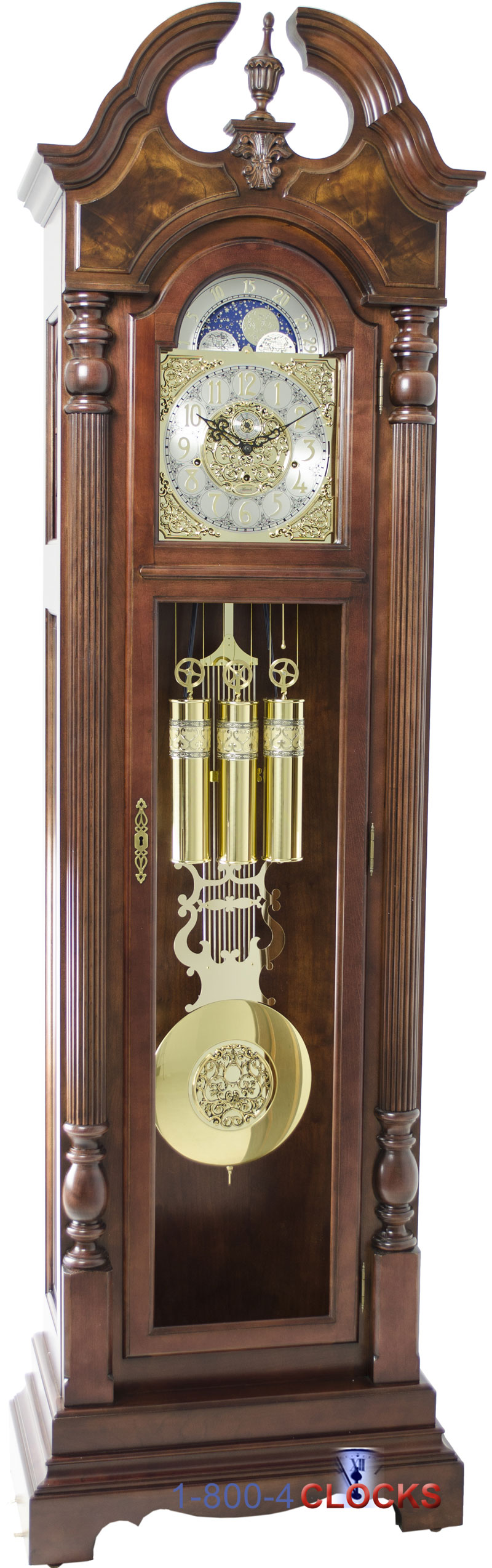 Hermle Blakely Grandfather Clock in Cherry.