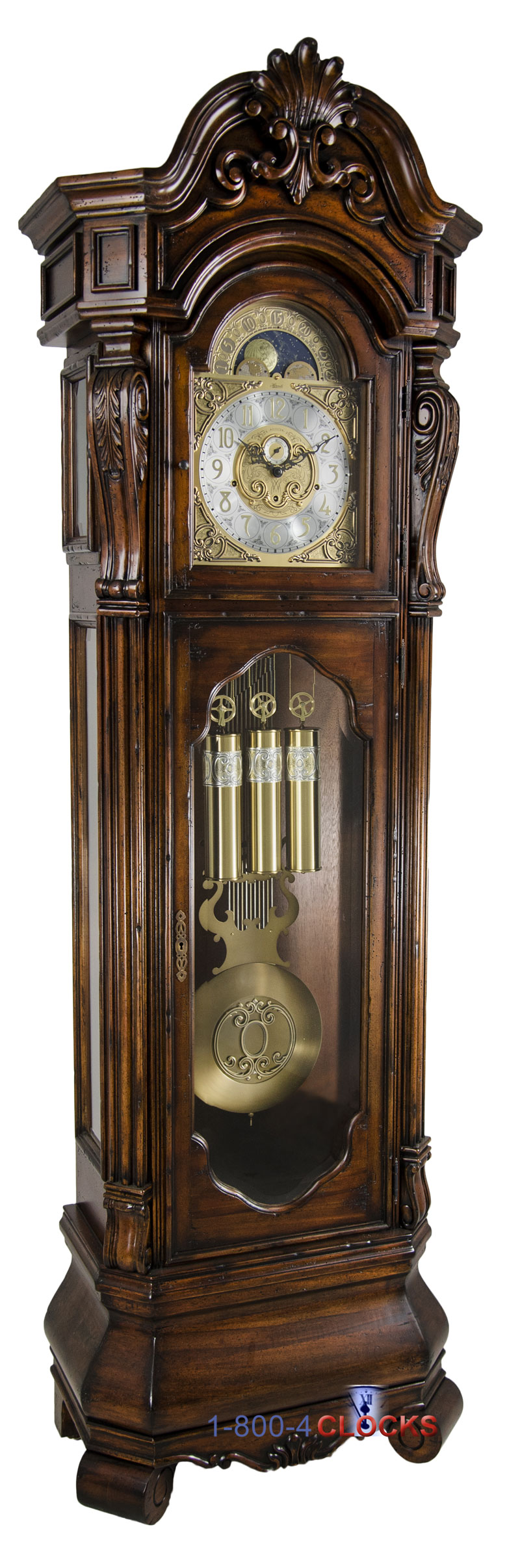 Hermle Shelborne Grandfather Clock.