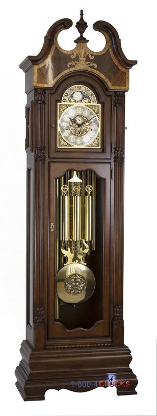 Hermle Castleton Cherry Tubular Grandfather Clock