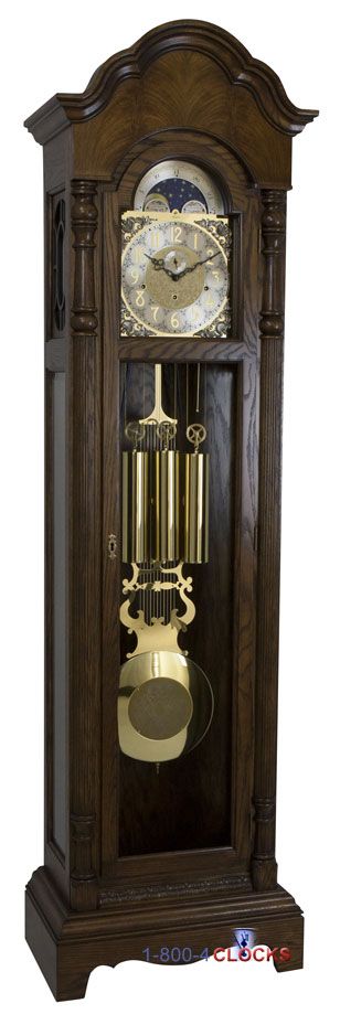 Hermle Rutland Grandfather Clock Dark Oak