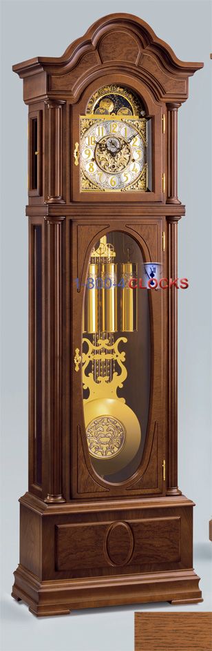 Kieninger Salisbury Grandfather Clock in Rustic Oak