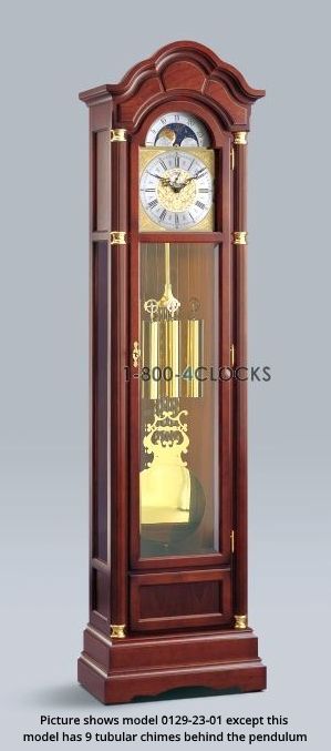 Kieninger Paillard Tubular Chime Grandfather Clock