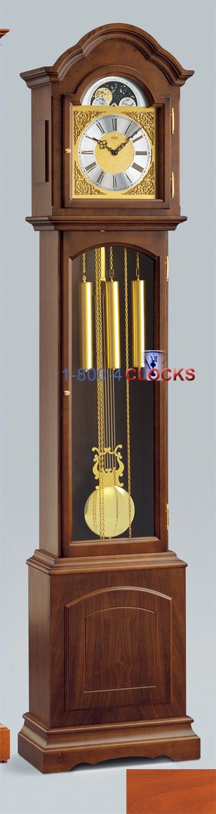 Kieninger Clay Grandfather Clock in Cherry