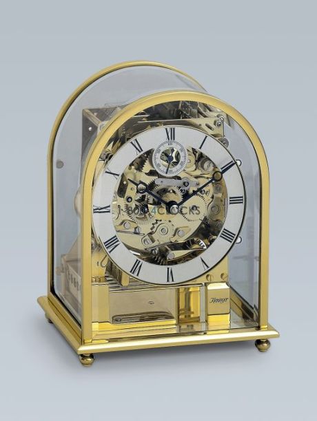 Kieninger Melodika Skeleton Brass Mantel Clock