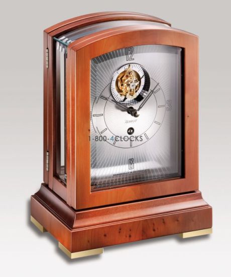 Kieninger Tourbillon Panoramika Mantel Clock in Cherry