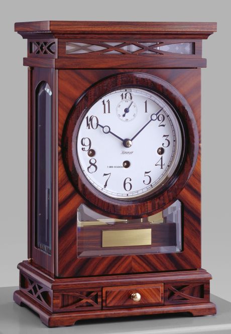 Kieninger Rosewood Veneer Mantel Clock