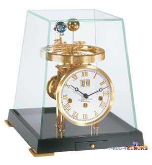 Hermle Tellurium V Clock Black Brass