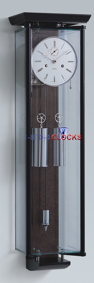 Kieninger Graham Glass Panels Black Wall Clock