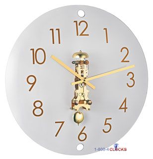 Hermle Ava Wall Clock in Brass and Glass