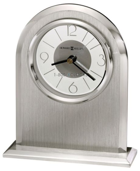 Howard Miller Argento Silver Table Clock