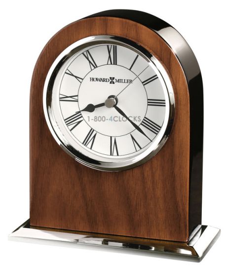 Howard Miller Palermo Chrome-Black Desk Clock