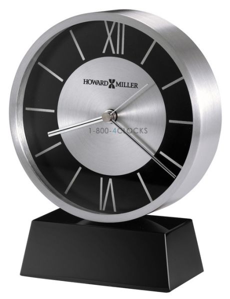 Howard Miller Davis Chrome Black Clock