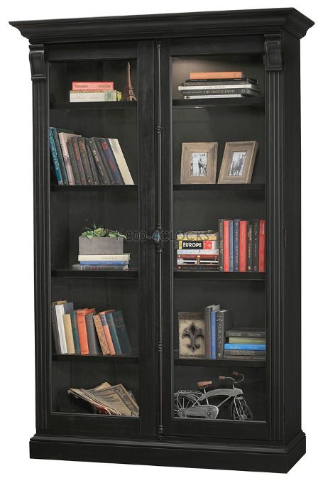 Howard Miller Chadsford Iv Aged Black Collectors Cabinet Floor At