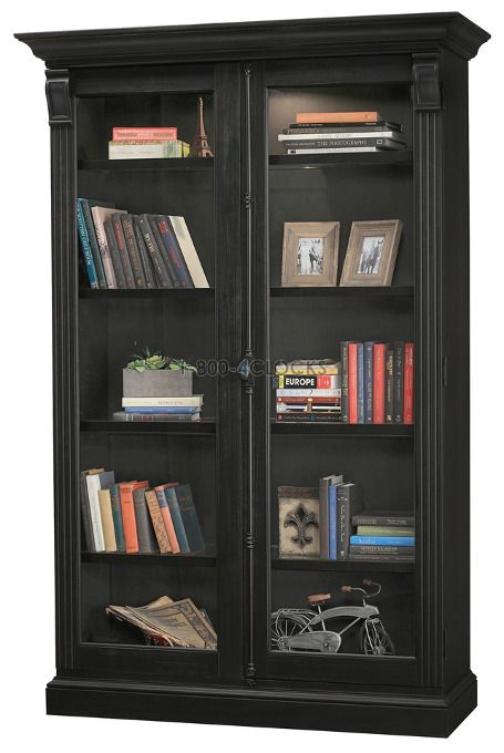 Howard Miller Chadsford IV Aged Black Collectors Cabinet-Floor