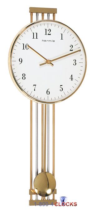 Hermle Highbury Wall Clock in Brass