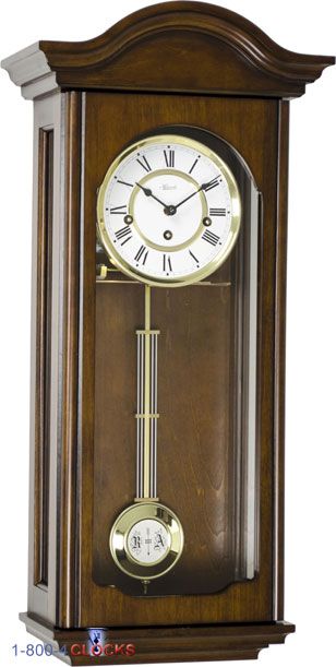 Hermle Brooke Wall Clock in Walnut