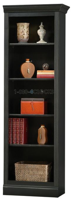 Howard Miller Oxford Right Return - Antique Black Bookcase