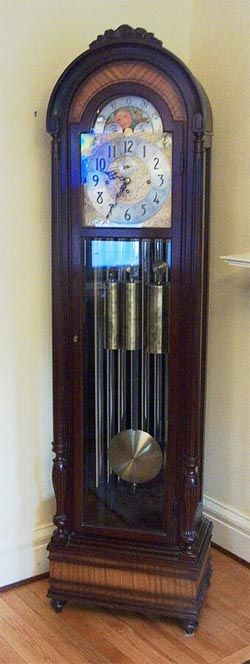 Herschede Triple Chime with Moonphase 9 Tube Grandfather Clock