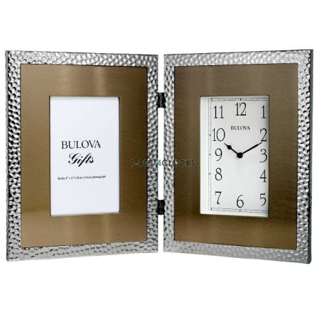 Bulova Cobblestone Photo Desk Clock