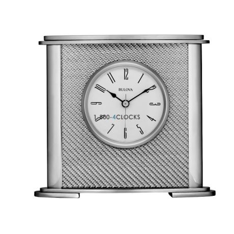 Bulova Hewitt Aluminum Desk Clock