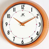 Infinity Instruments Retro Orange Wall Clock
