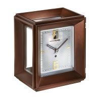 Kieninger Gemini Dark Walnut Satin Finish 2 Doors Mantel Clock